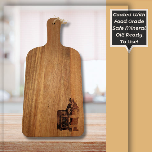 Santa Mailbox Paddle Cutting Board-Laser Engraved
